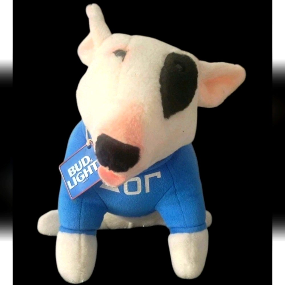 SPUDS MacKenzie ORIGINAL PARTY ANIMAL GREEK BIG PLUSH DOG TERRIER BUD LIGHT 1987